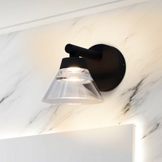 Meliving DS Beksi 壁燈 LED10W 低頻閃, 黑色 + 燈泡色