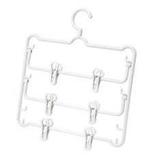 可旋轉加粗晾褲夾 3層 白色 多功能 防滑 節省空間, 1個