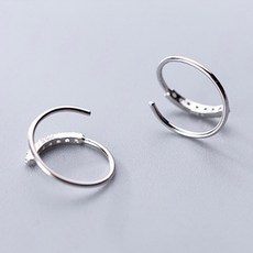 hermosa j 女士層疊925環形耳環 E072