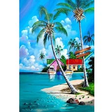 Daysoy 美麗季節風景 鑽石畫 DIY套組 30 x 40 cm, 05 房屋, 1套