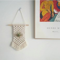 바이오브라운 북유럽 스타일 벽걸이 마크라메