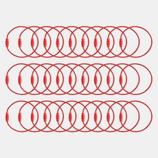 彩色鋼索鑰匙圈, 30個, 紅色