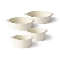 PRELUDE 素色雙柄圓形餐碗 M號 2入+L號 2入, 象牙, 2個