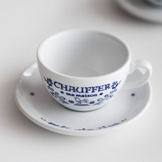 MEISTER HAND Nicott Ma Maison 藍玫瑰杯盤組 咖啡杯 300ml + 杯盤 + 禮品盒組, 1套, 混合色