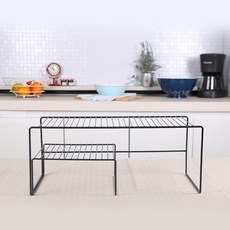 Divert 黑鍋餐具整理架(小 + 鍋具整理架組), 深灰色