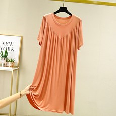 Share Mall 孕婦抓皺V領寬鬆版型莫代爾洋裝