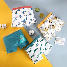 男童鱷魚平口內褲4件組