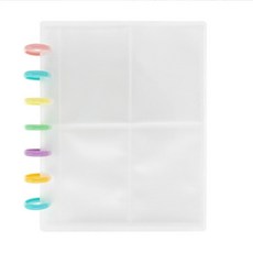 민생득템 수납 보관함 바인더 4칸 20쪽, 투명, 1개