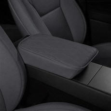 AIMBAN 特斯拉 Model Y Juniper Model 3 專用中控臺扶手墊 汽車手臂靠墊, 1個, 單色黑
