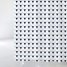 디자인수풀 북유럽 스타일 샤워커튼 sc246 1520 x 1880 mm + 스테인리스 고리 12p + 커튼봉 화이트 풀세트, 1세트