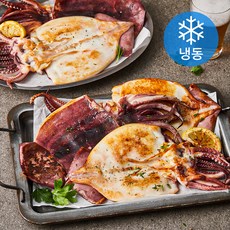 비비수산 구룡포에서 말린 반건조 오징어(냉동), 1kg(5미), 1개