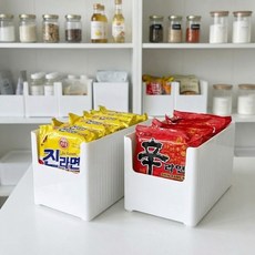 UH홈데코 주방 펜트리 정리함, 화이트, 2개