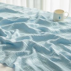 Lily Fabric 有機 Fiesta 三重楊柳紗布, 天空藍