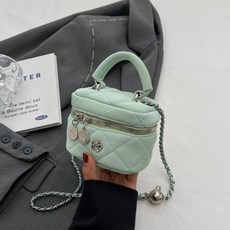 연이랜드 여성용 체인 미니 퀼팅 크로스백