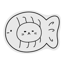 cofv 珪藻土餐具瀝水墊 L, 鯛魚燒貓咪