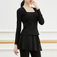 스포츠플로우 앞트임 우아한 성인 요가복 통기성 긴팔 상의