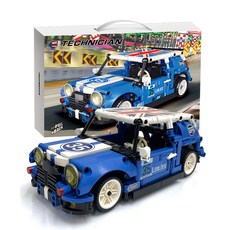 YeSaem 智慧積木 Mini Cooper T5321 樂高相容積木, 藍色