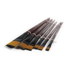 扁平油漆刷6件組 棕色, 6種, 1套