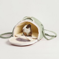 DING DONG PET 小型動物可愛蝴蝶結外出包, 1個, 綠色