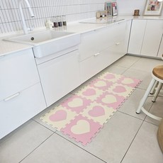 Soriana 粉彩拼圖地墊, 愛心, 20個