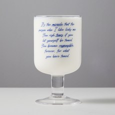 제이테이블 이니셜테임드 내열유리 로즈 고블렛잔 280ml, 블루, 1개