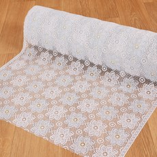 데코리아 북유럽풍 레이스 방수코팅 테이블커버 FL2989, 블루화이트, 폭 50cm x 길이 2m, 1개