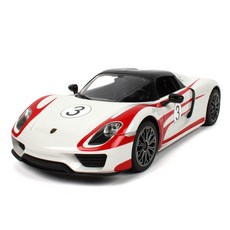 라스타 1:14 스케일 포르쉐 918 스파이더 무선조종 RC카, 화이트, 1개