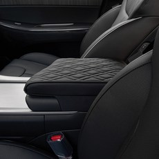 DKMALL The New Palisade 專用改裝中央扶手箱扶手墊, 黑色, 1個