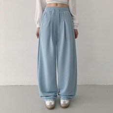 Planday 女款Sally褶飾寬版運動褲