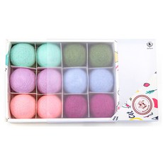 DING DONG PET 療癒毛球寵物貓玩具 6種*2入, 混色, 1組