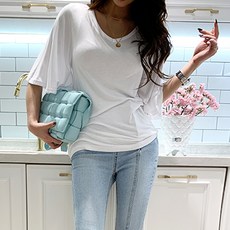 난닝구 여성용 트엔버 날개 반팔 티셔츠