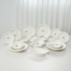 Syracuse CHINA 紐約 4人份家用碗盤23件組, 1套, 白色, 家用套組 23件