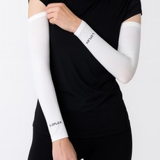 Leflex ZERO 涼感速乾防紫外線 高爾夫登山釣魚運動涼感袖套 雙臂穿戴組, 1套, 白色
