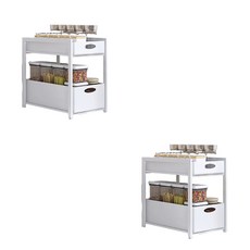 抽屜型調味料收納多功能置物盒 YT_RA1072 2個, 白色