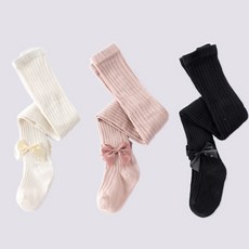 Orangedamom 女童蝴蝶結褲襪3件組