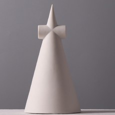 Topsiga TCR 陶瓷幾何錐形擺飾, 白色