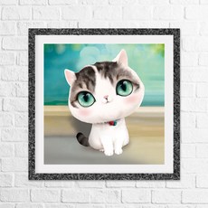 WONDERLOWPLACE 鑽石畫 DIY 套組, B10 樹枝貓咪, 1套