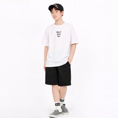 나나주니 라운드넥 업레이 상의 + 와이드 5부 바지 세트
