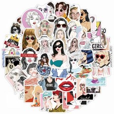 리씨상점 노트북 캐리어 사물함 감성 충만 개성 스티커, 스타일리쉬, 1세트