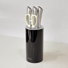 MONACO OLIVE 單色時尚刀座刀架, 1個, 亮面黑