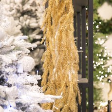 크리스마스 무장식 파인 가랜드, 골드, 1개