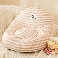 soonZAM 彩色線條娃娃坐墊, 米色