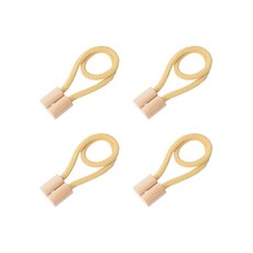 아리코 마그네틱 심플 우드 커튼 홀더 스트랩, 골드, 4개