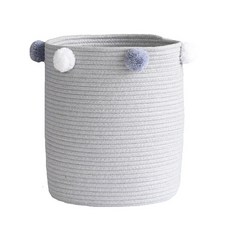 球球編織洗衣籃 D_RD_335, 灰色, 1個