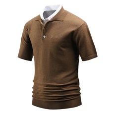 DAKUANG 男款雙層領口針織短袖T恤 D05S10_tn2774