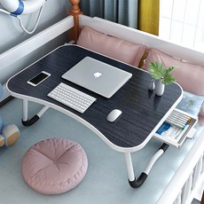 青年小折疊抽屜桌 60 x 40 x 30cm, 黑色