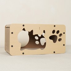 REDPUPPY 貓咪 Nekoya 雙貓屋 貓抓板, 1個, 混合色