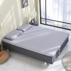 침대생각 마약 에어홀 메모리폼토퍼 매트리스, 도트그레이, 7cm