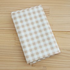 DAEIL Company 格紋防水布料 聚酯纖維斜紋布, 2碼 150*180cm, 897 米色, 1條