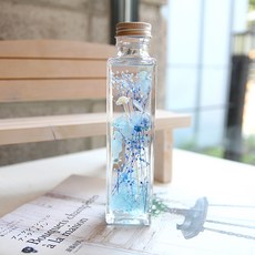 THE VOM 浮游花永生花氣氛燈, 藍色繡球花 雙色滿天星